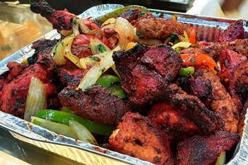 Tandoori mixed grill popadoms indian